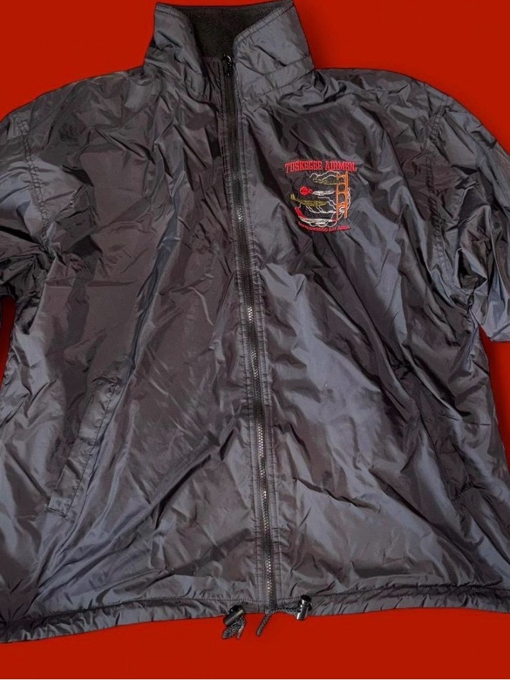 Tuskegee airmen black lightweight bomber jacket